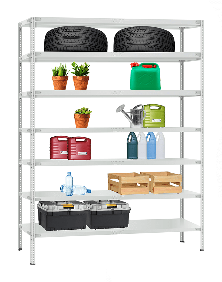 Стеллаж металлический Титан МС-900 2200x1000x300 7 полок Стеллаж металлический Титан МС-900 2200x1000x300 7 полок