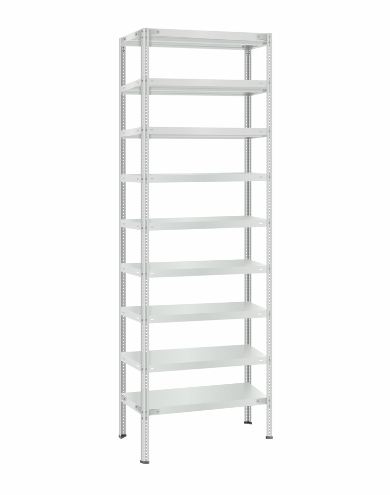 Стеллаж металлический Титан МС-500 2400х700х300 9 полок Стеллаж металлический Титан МС-500 2400х700х300 9 полок