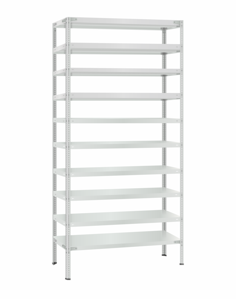 Стеллаж металлический Титан МС-500 2300х1000х500 10 полок Стеллаж металлический Титан МС-500 2300х1000х500 10 полок